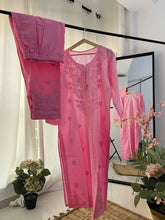 Vriksham Light Pink Chikankari Kurti & Pajama Set-VS4326